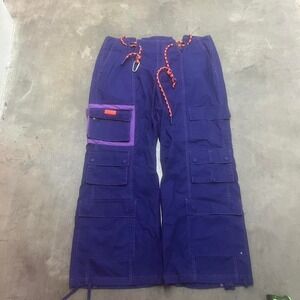Adidas X ivy park cargo pants unisex purple canvas rope belt baggy wide leg xxl
